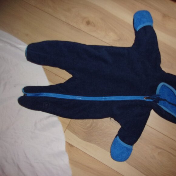 REI Size newborn 3m months month baby boys boy blue coat fleece warm outfit 3 - Picture 3 of 3